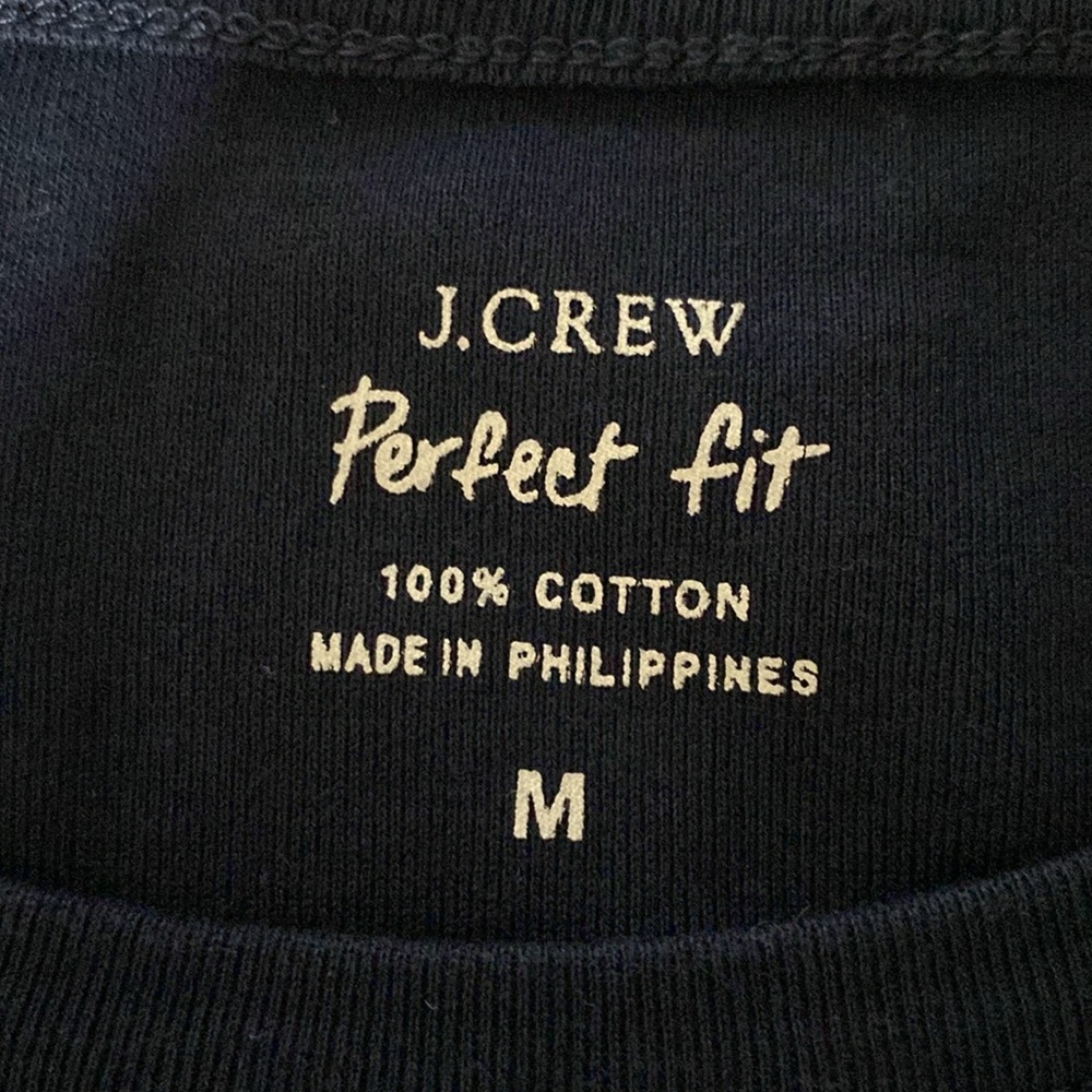 J. Crew Perfect Fit Cotton Tee - Dark Blue NWOT Size Medium - Picture 6 of 9